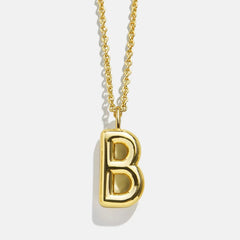 Classic Gold Initial Necklace - Gold Plated Brass