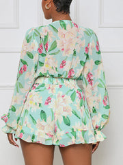 Floral Printed Ruffle Romper