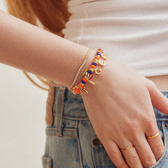 Clemson University Beaded Charm Bracelet - Clemson University