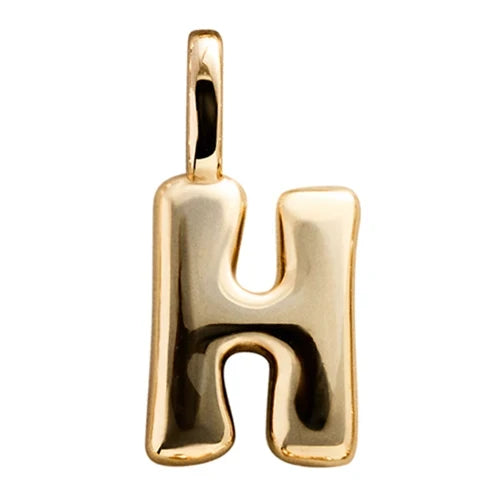 Bubble Letter Cluster Charm - H