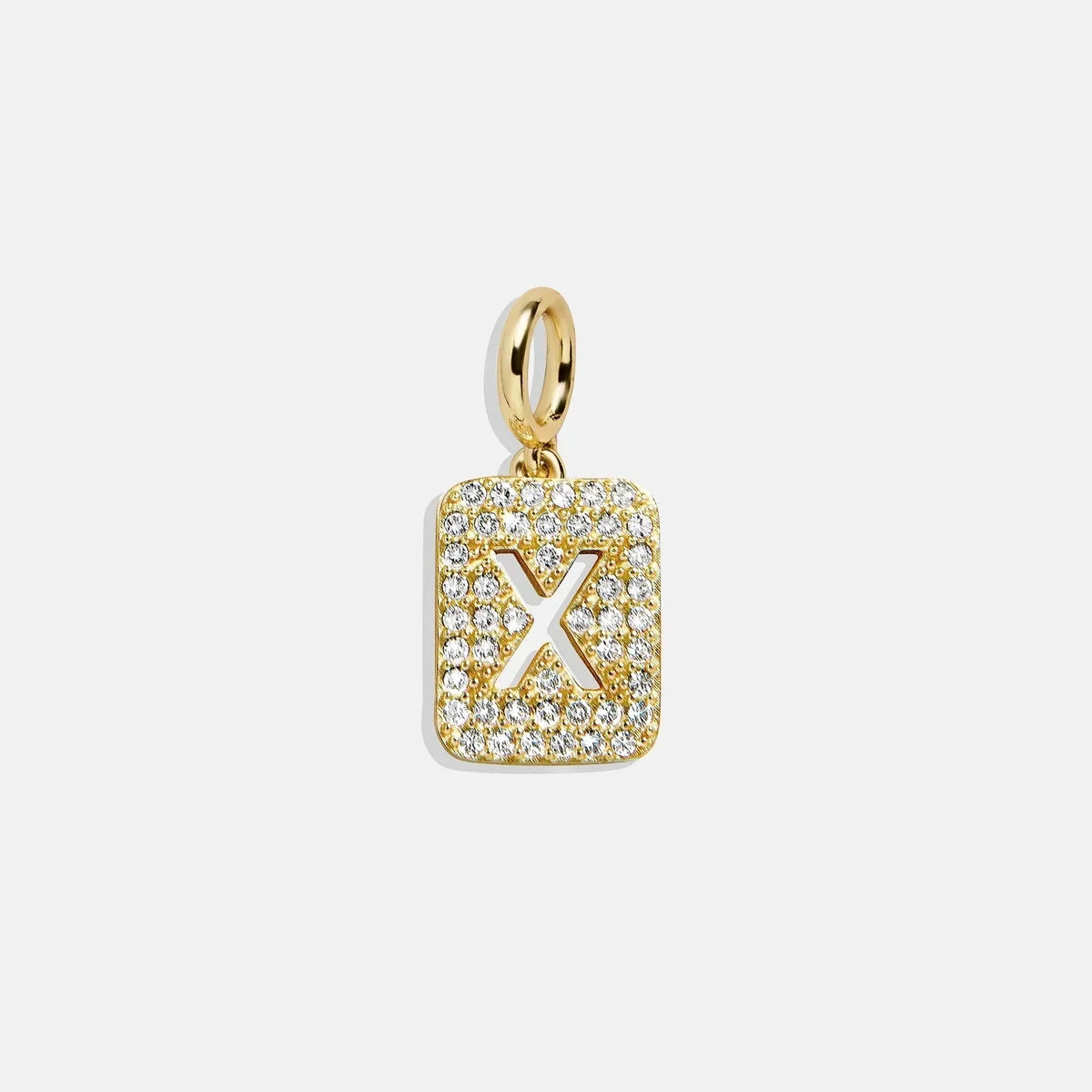 Block Pavé Initial Cluster Charm - X