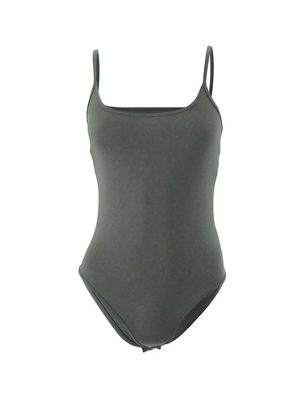 Solid Color Sleeveless Bodysuit