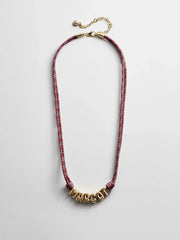 Bubble Letter Custom Paracord Necklace - Red