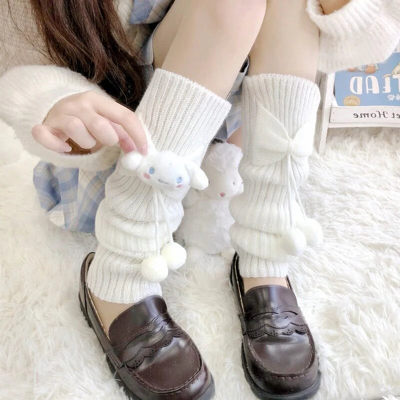 Panda /Cinnamoroll Knotbow Leg Warmers