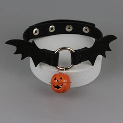 Halloween Pumpkin Bell Evil Choker