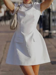 Slim Mini Dress With Pockets