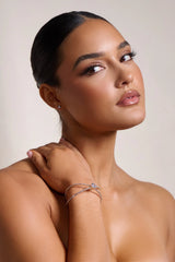 Gold Diamante Pendant Cuff Bracelet