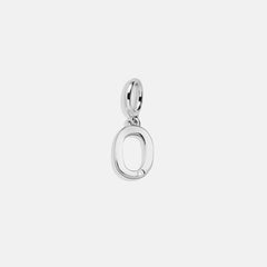 Classic Silver Initial Cluster Charm - O