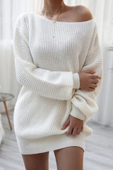 Fashion Casual Solid Bateau Neck Straight Dresses