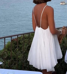 Chic Backless Sling Mini Sleeveless Dress