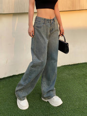 90S Washed High Waist Boyfriend Jeans
