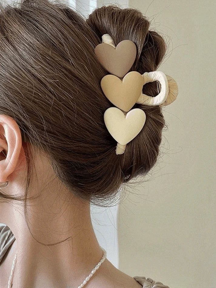 Heart Decor Large Hair Claw