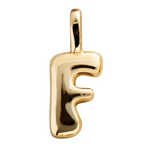 Bubble Letter Cluster Charm - F