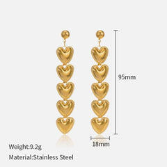 Heart Drop Earrings
