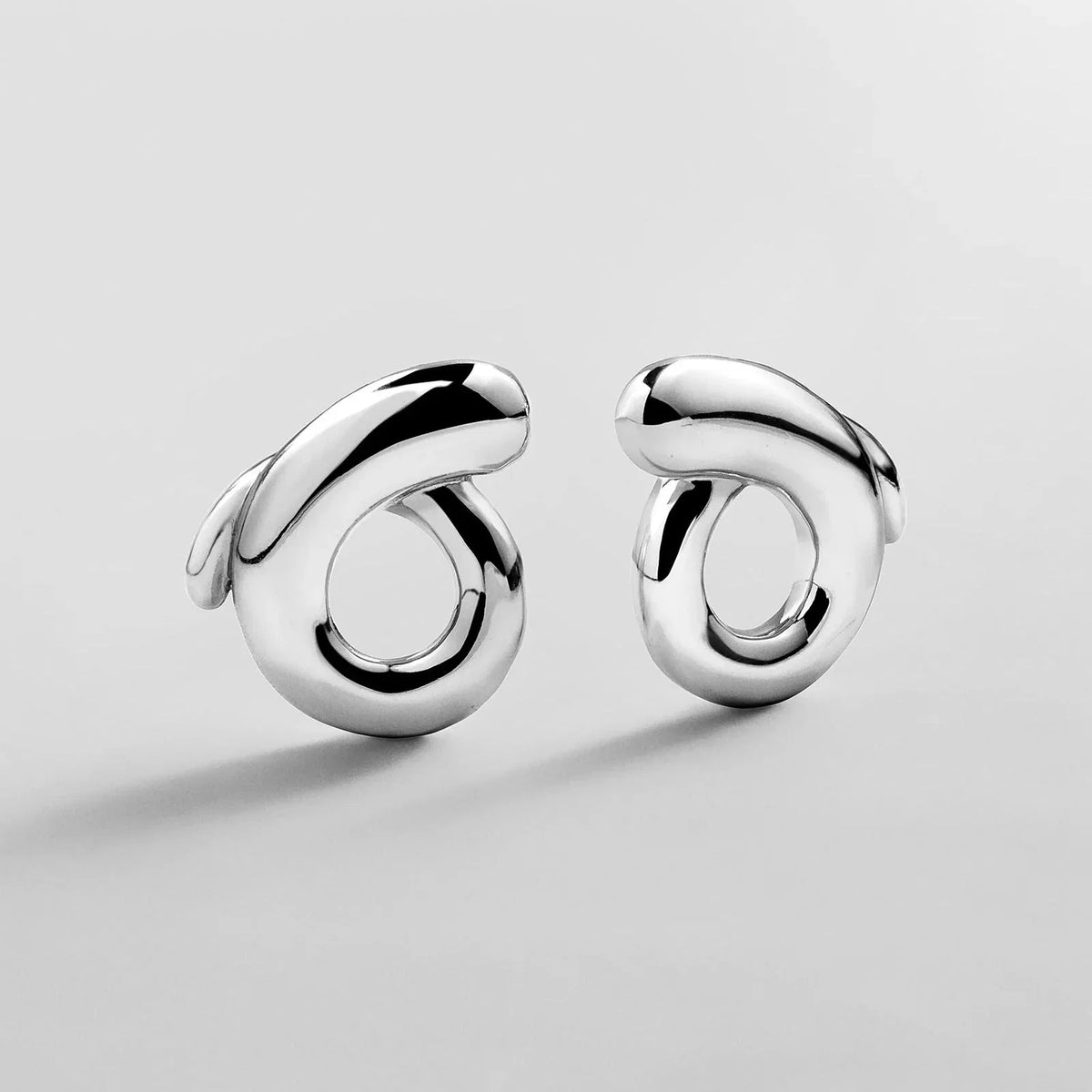 Cassidy Statement Stud Earrings - Silver