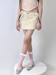 Pastel Core Knot Bow Lace Socks