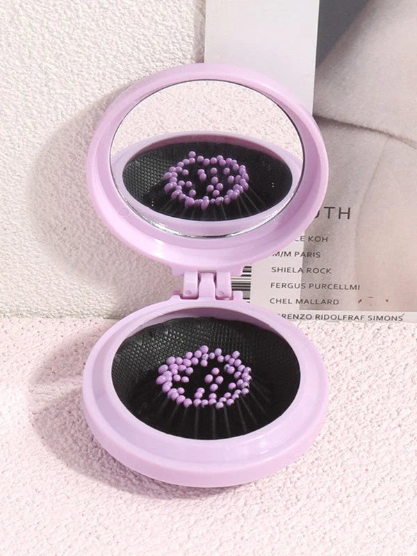 2 In 1 Foldable Mirror Cushion Comb