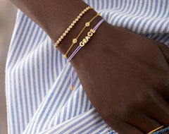Custom Cord Bracelet - Lavender