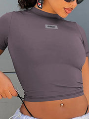 Label Patch Baby Crop Top