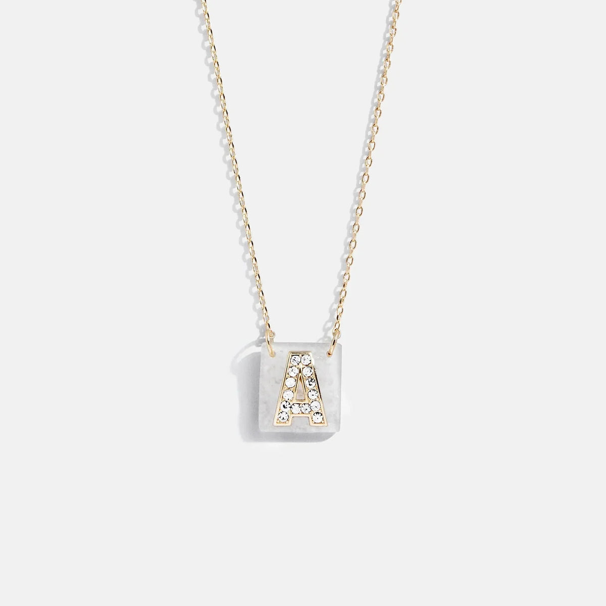 Clementine Initial Necklace - Gold/Pavé