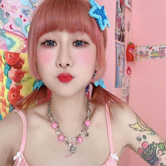 Pink Candy Heart Necklace