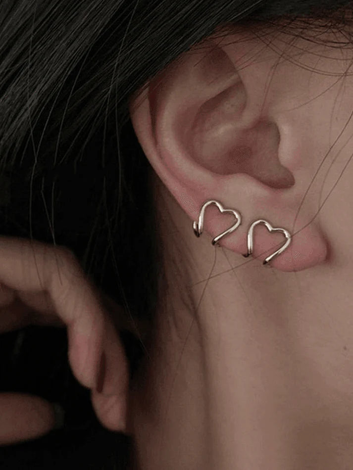 Heart Decor Cuff Earring