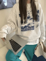 Landscape Print Crew Sweatshirt