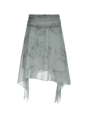 Lining Irregular Maxi Skirt
