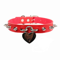 Hard Core Heart Rivet Choker