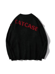 Colorblock Heart Unisex Knit Sweater