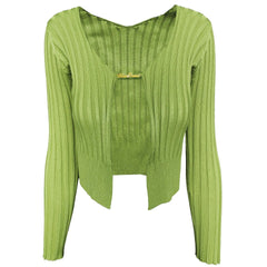 Pydshop Knitted Long Sleeve Ribbed Mini Top And Full Sweater