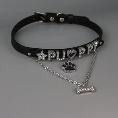 Puppy Paw Cute Bone Choker
