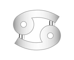 Cancer Zodiac Icon - Silver