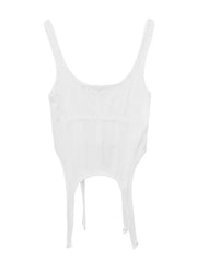 Pydshop Taruxy Y2K Croset Top Women Summer Fashion Vintage Irregular Rib Knitted Sleeveless Slim Cropped Tops Feminino Sexy Tank Topchristmas Gifts