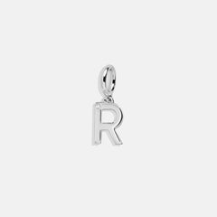 Classic Silver Initial Cluster Charm - R