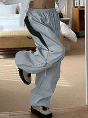 Zip Fly Wide Leg Parachute Pants