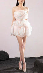 Flower Bud Rainbow Mini Dress