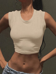 Tie Strap Cropped Tank Top