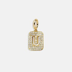 Block Pavé Initial Cluster Charm - U