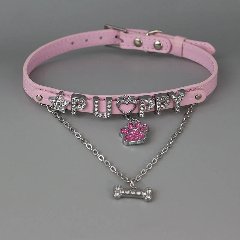 Puppy Paw Cute Bone Choker