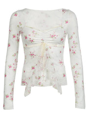 Aurora Floral Girl Lace Top