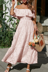 Sweet Elegant Solid Lace Off The Shoulder A Line Dresses(4 Colors)