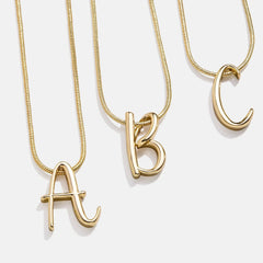 Classic Script Initial Necklace - Classic Script