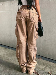 Vintage Pocket Patched Cargo Jeans
