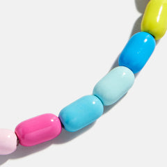 Brighten Up Enamel Beaded Bracelet - Jelly Beans