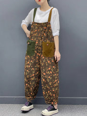 Women'S Various Styles Printed Large Size Dungarees
