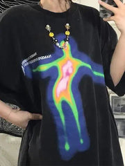 Short Sleeve Alien Print Tee