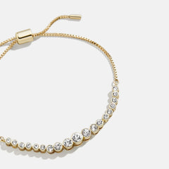 Daphne Pull Tie Bracelet - Gold/Pavé