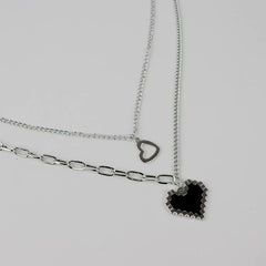 Pixel Heart Chains Necklace
