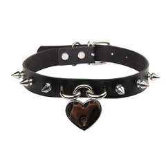 Hard Core Heart Rivet Choker